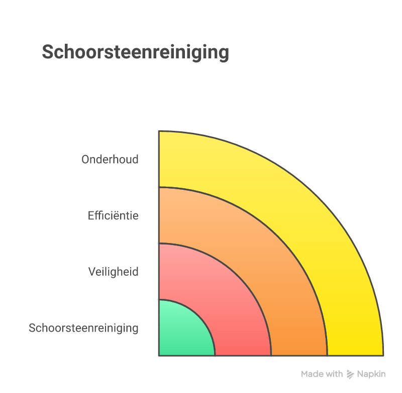 infographic met aanbevelingen voor schoonmaakfrequentie per type kachel